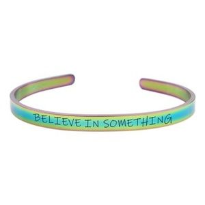 4/$12 Believe In Something' Cuff Bracelet
